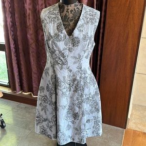 Lela Rose Blue Floral Dress